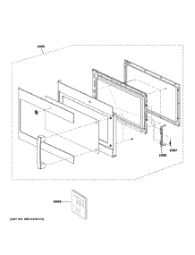 Door Parts parts for Ge Microwave/Hood Combo PVM9179BL6TS from AppliancePartsPros.com