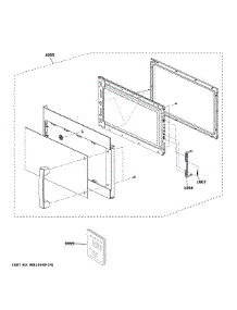 Door Parts parts for Ge Microwave/Hood Combo PVM9179DK6BB from AppliancePartsPros.com
