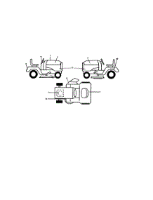 Decals parts for Poulan Front-Engine Lawn Tractor PXT12530 (96046001400) from AppliancePartsPros.com