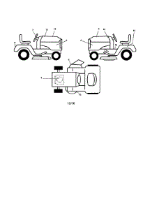 Decals parts for Poulan Front-Engine Lawn Tractor PXT15538 (96016001800) from AppliancePartsPros.com
