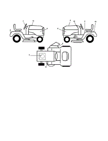 Decals parts for Poulan Front-Engine Lawn Tractor PXT16542 (96016001700) from AppliancePartsPros.com