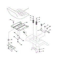 Seat parts for Poulan Front-Engine Lawn Tractor PXT16542 (96016001700) from AppliancePartsPros.com