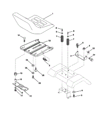 Seat parts for Poulan Front-Engine Lawn Tractor PXT16542 (96016001900) from AppliancePartsPros.com