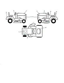 Decals parts for Poulan Front-Engine Lawn Tractor PXT175G42 (96016002400) from AppliancePartsPros.com