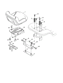Seat parts for Poulan Front-Engine Lawn Tractor PXT195G42 (96046002200) from AppliancePartsPros.com
