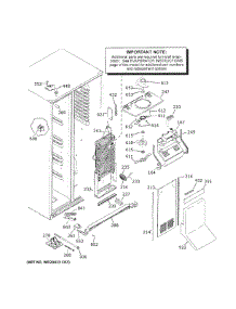 Freezer Section parts for Ge Side-By-Side Refrigerator PZS22MYKBHFS from AppliancePartsPros.com