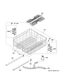 Upper Rack Assembly parts for  Dishwasher QDP555SYN0FS from AppliancePartsPros.com