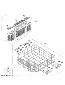 Lower Rack Assembly parts for  Dishwasher QDP555SYN3FS from AppliancePartsPros.com