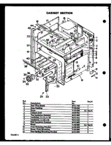 Cabinet Section (Qdu-838) (Qdu-858) (Qdu-878) parts for Modern Maid Electric Range QDU-858C from AppliancePartsPros.com
