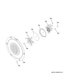 Convection Fan parts for  Gas Range QGSS740RN1SS from AppliancePartsPros.com