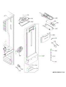 Fresh Food Section parts for Ge Bottom-Mount Refrigerator QNE27JBMLFTS from AppliancePartsPros.com