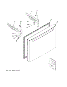 Freezer Door parts for Ge Bottom-Mount Refrigerator QNE27JYMXFFS from AppliancePartsPros.com