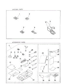Optional Parts / Accessories parts for Singer Electronic Sewing Machine QUANTUM XL-1 from AppliancePartsPros.com