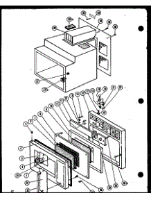 Exterior Parts (R-1J / P71520-1M) parts for Amana Countertop Microwave R-1/P71079-1M from AppliancePartsPros.com
