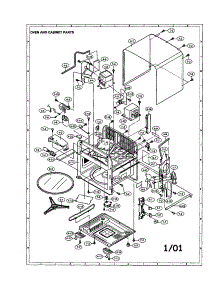 Oven And Cabinet parts for Sharp Countertop Microwave R-120DB from AppliancePartsPros.com