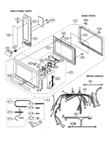 Rt Panel / Door Parts / Miscellaneous parts for Sharp Countertop Microwave R-1211 from AppliancePartsPros.com
