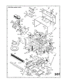 Oven And Cabinet parts for Sharp Microwave/Hood Combo R-1440 from AppliancePartsPros.com