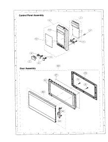 Control Panel And Door parts for Sharp Microwave/Hood Combo R-1460A from AppliancePartsPros.com
