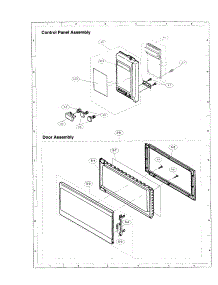 Control Panel And Door parts for Sharp Microwave/Hood Combo R-1470A from AppliancePartsPros.com