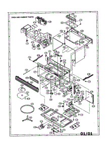 Oven And Cabinet parts for Sharp Microwave/Hood Combo R-1482 from AppliancePartsPros.com