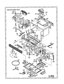 Oven And Cabinet parts for Sharp Microwave/Hood Combo R-1490 from AppliancePartsPros.com