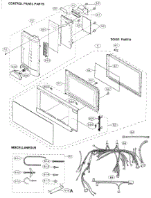 Control Panel / Door / Miscellaneous parts for Sharp Microwave/Hood Combo R-1512 from AppliancePartsPros.com