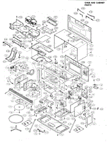 Oven / Cabinet Parts parts for Sharp Microwave/Hood Combo R-1874 from AppliancePartsPros.com