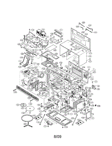 Oven And Cabinet parts for Sharp Microwave/Hood Combo R-1880LS from AppliancePartsPros.com