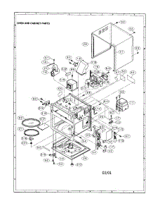 Oven And Cabinet parts for Sharp Countertop Microwave R-1A56 from AppliancePartsPros.com