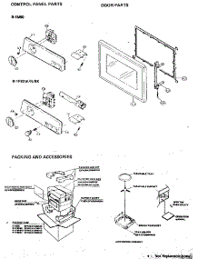 Control Panel,Door Parts ,Packing And Accessories parts for Sharp Countertop Microwave R-1M50 from AppliancePartsPros.com