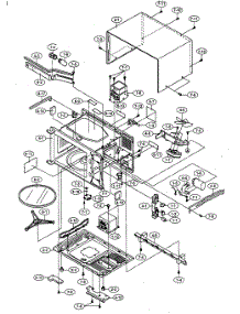Oven Cabinet Parts parts for Sharp Countertop Microwave R-203CW from AppliancePartsPros.com