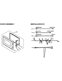 Door Assy / Miscellaneous parts for Sharp Microwave R-20BT from AppliancePartsPros.com