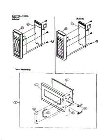 Control Panel / Door Assembly parts for Sharp Countertop Microwave R-21FT from AppliancePartsPros.com