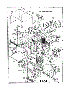 Oven And Cabinet parts for Sharp Microwave R-21JC from AppliancePartsPros.com