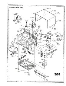 Oven And Cabinet parts for Sharp Countertop Microwave R-220AW from AppliancePartsPros.com