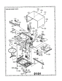 Oven And Cabinet parts for Sharp Countertop Microwave R-220BW from AppliancePartsPros.com
