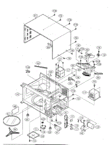 Oven Cabinet Parts parts for Sharp Countertop Microwave R-220HW from AppliancePartsPros.com