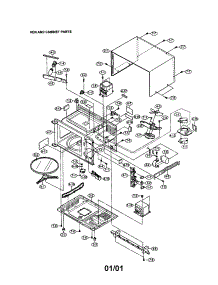 Oven And Cabinet parts for Sharp Countertop Microwave R-230AK from AppliancePartsPros.com