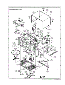 Oven And Cabinet parts for Sharp Countertop Microwave R-230DW from AppliancePartsPros.com