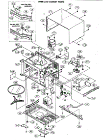 Oven / Cabinet Parts parts for Sharp Countertop Microwave R-230EK from AppliancePartsPros.com