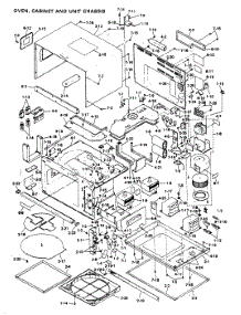 Oven / Cabinet / Unit Chassis parts for Sharp Microwave R-23ES from AppliancePartsPros.com
