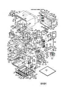 Oven And Cabinet parts for Sharp Microwave R-25JT from AppliancePartsPros.com