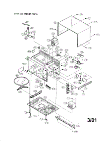 Oven And Cabinet parts for Sharp Countertop Microwave R-2M58 from AppliancePartsPros.com