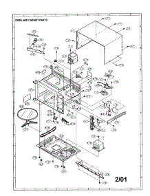 Oven And Cabinet parts for Sharp Countertop Microwave R-2W38 from AppliancePartsPros.com