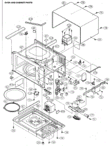 Oven Cabinet parts for Sharp Countertop Microwave R-301FK from AppliancePartsPros.com