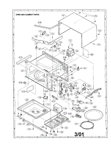 Oven And Cabinet parts for Sharp Countertop Microwave R-305AK from AppliancePartsPros.com