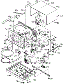 Oven / Cabinet Parts parts for Sharp Countertop Microwave R-305CW from AppliancePartsPros.com