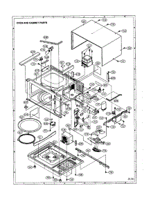 Oven And Cabinet parts for Sharp Countertop Microwave R-305DW from AppliancePartsPros.com