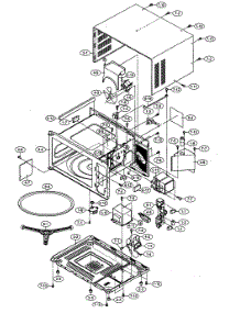 Oven Cabinet Parts parts for Sharp Countertop Microwave R-305HW from AppliancePartsPros.com