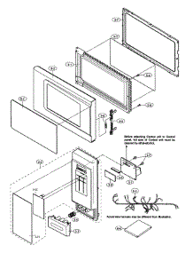 Door And Control Panel parts for Sharp Countertop Microwave R-307KK from AppliancePartsPros.com
